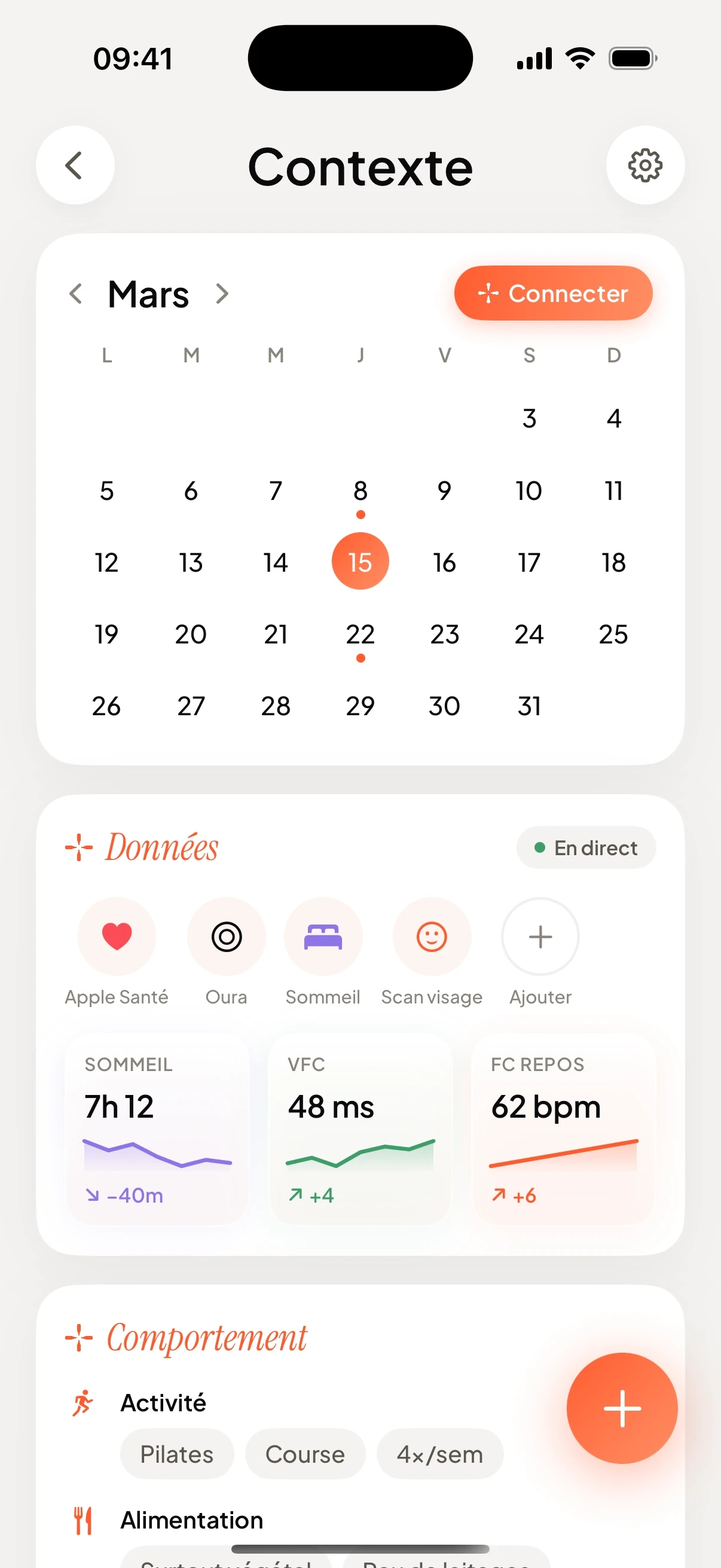 The leto app reading your wearables, labs, cycle and daily habits together